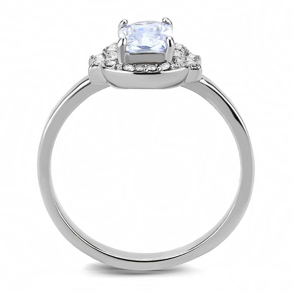 DA246 - High polished (no plating) Stainless Steel Ring with AAA Grade
