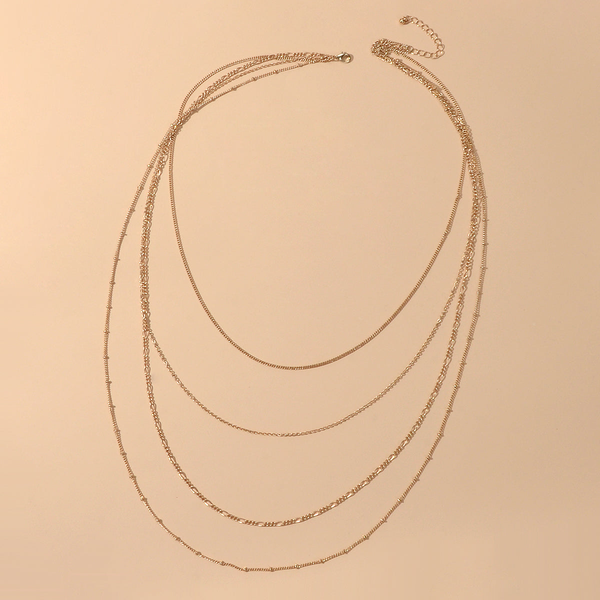 Gold Multi-layer Chain Necklace Boho Women Party Jewellery Accessories