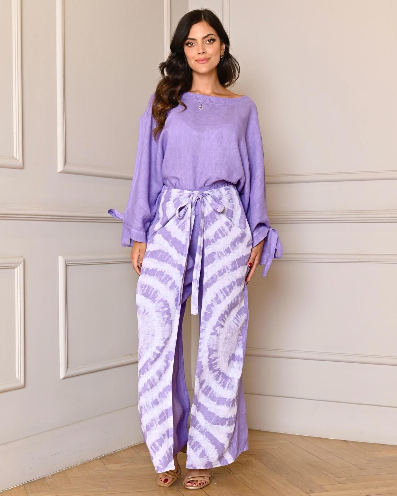 Italian Linen Tie Dye Palazzo Pant