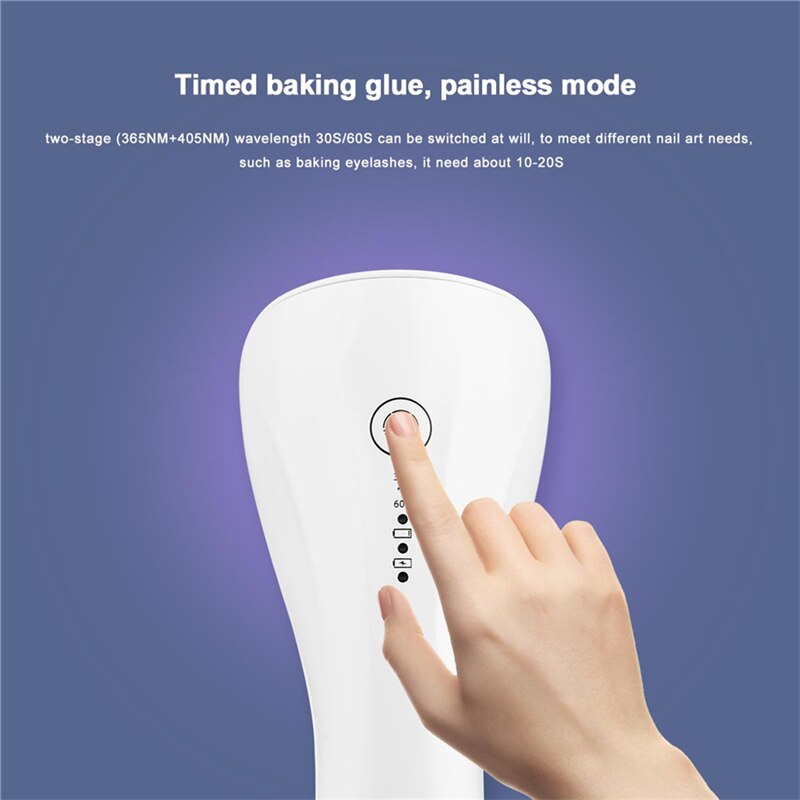 2 In 1 Mini Nail Eyelash Dryer 3 UV LED Lamp Timer Auto Sensor For