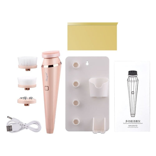4 In 1 Electric Facial Cleansing Brush Waterproof Roller Massager Deep