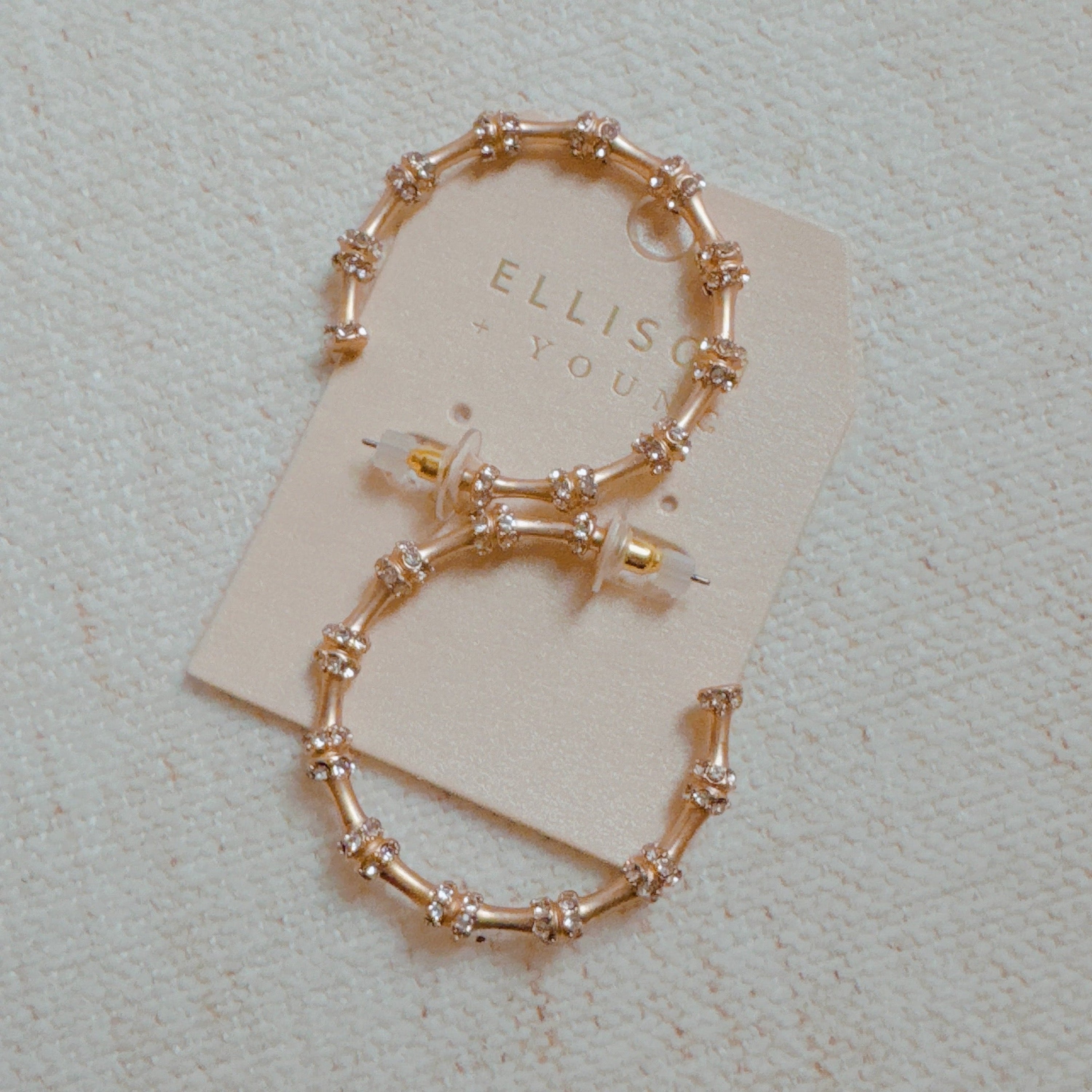 Hey Glam Bamboo Hoop Earrings