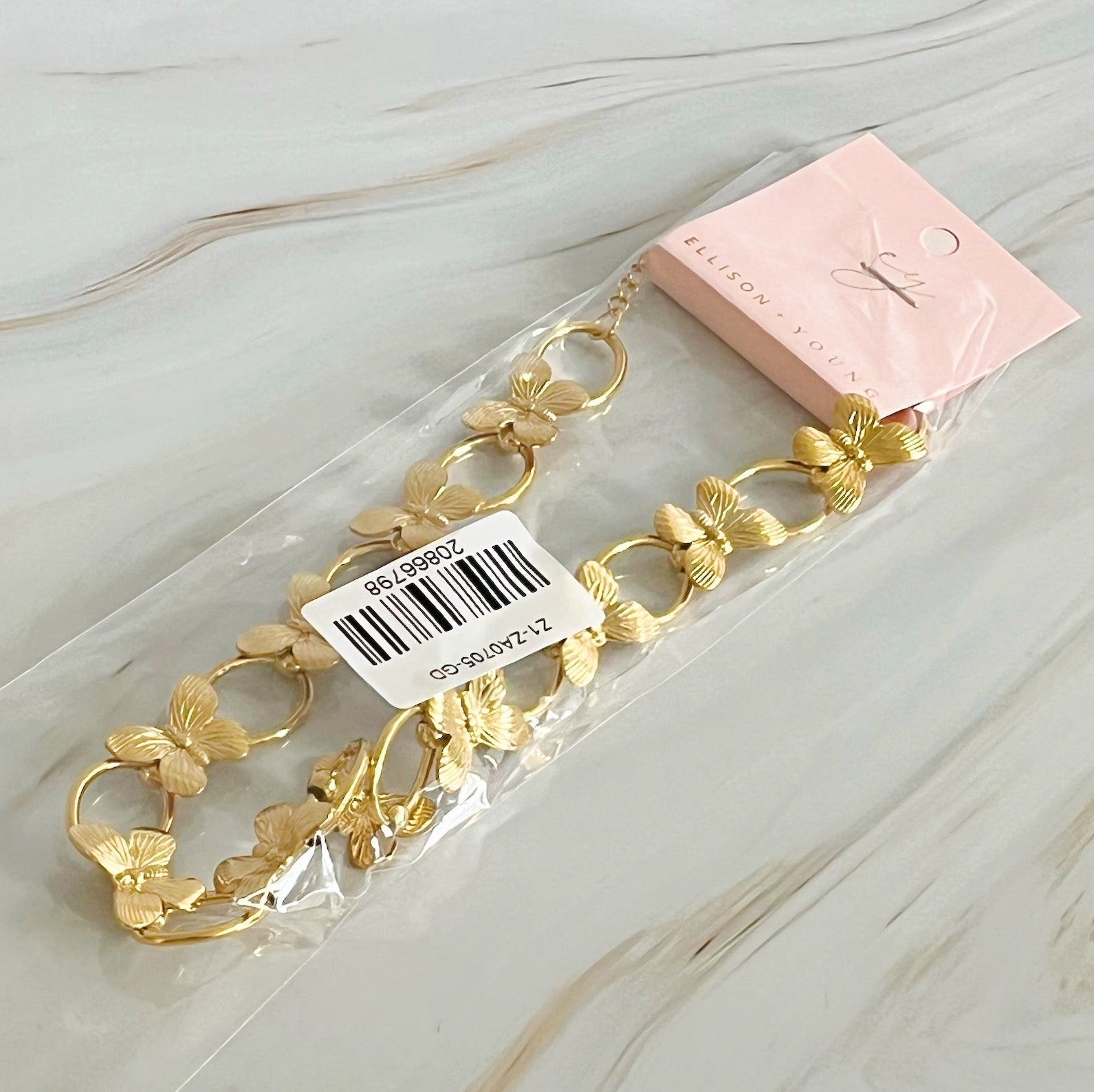 Vintage Butterfly Linked Necklace