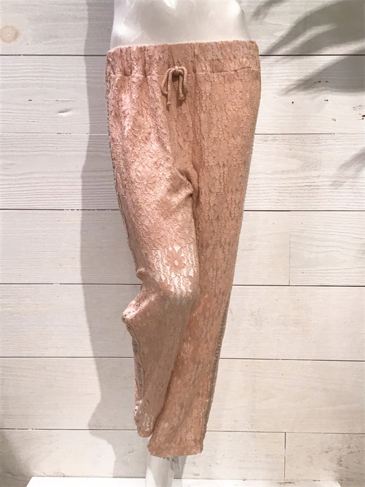 Blush Lace Italian Pant