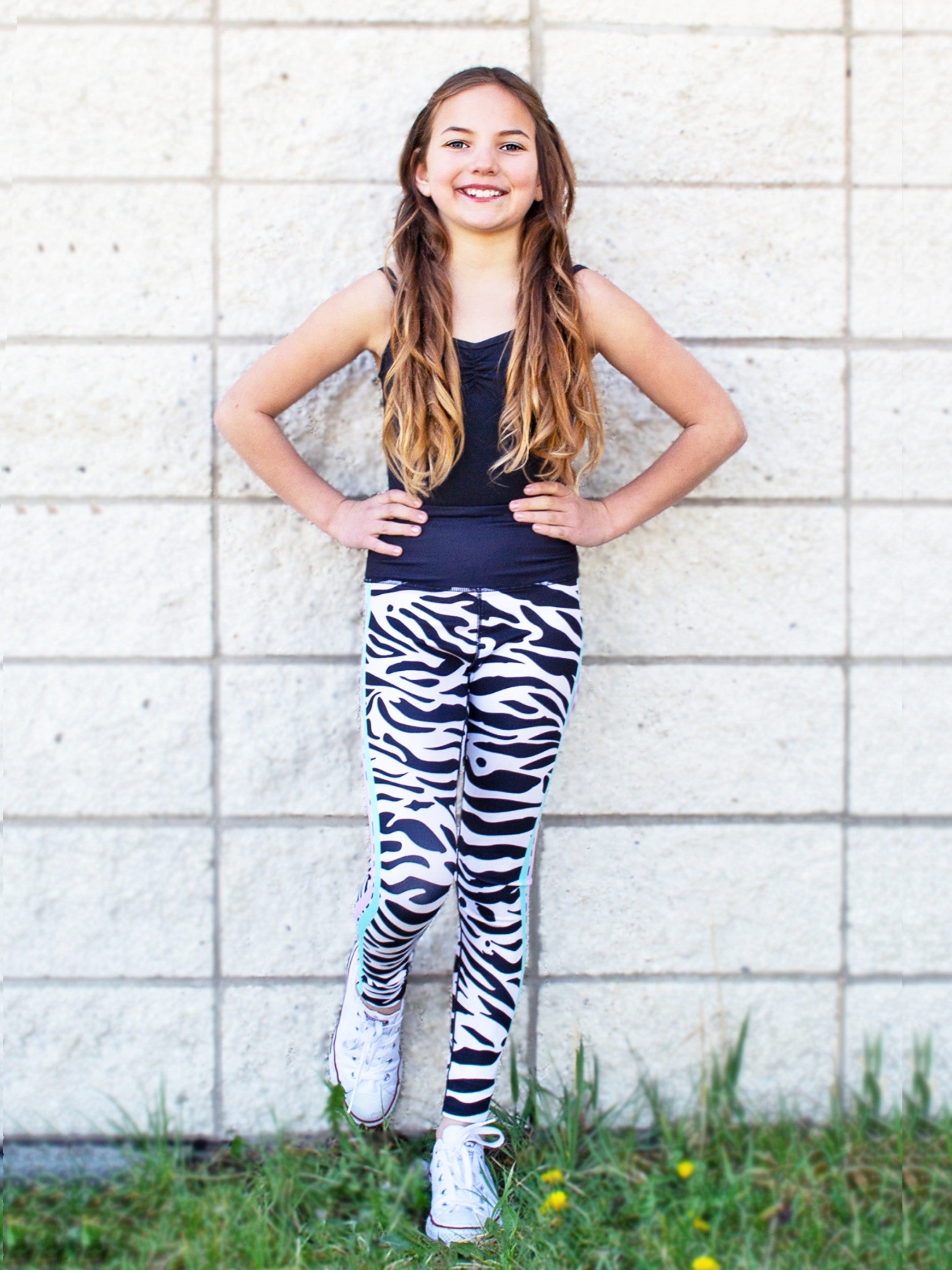 Mindy - Printed Zebra Activewear Leggings