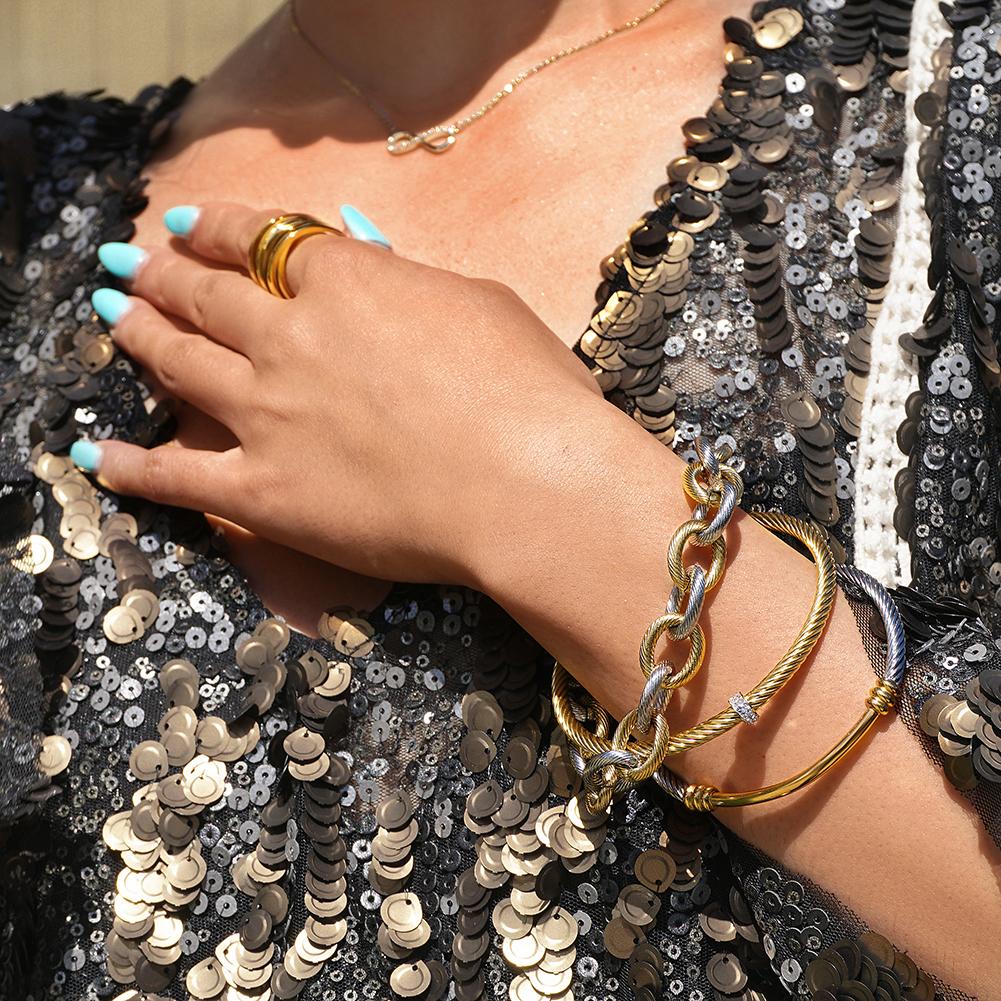 Bi-Color Bangle Set