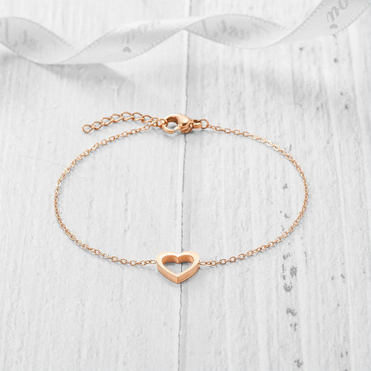 Open Heart Charm Bracelet