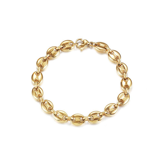 Coffee Bean Chain Bracelet
