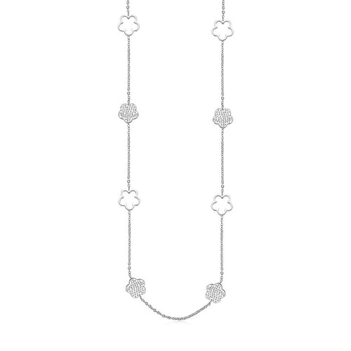 LUCKY CLOVER CZ NECKLACE