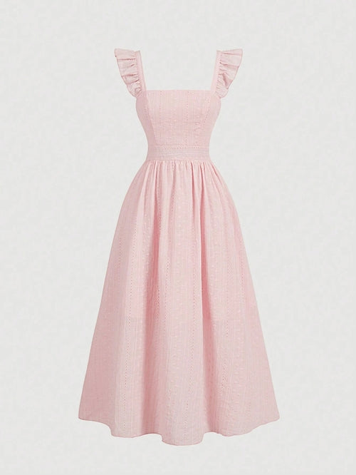 Small Sweet Lady High-Grade Elegant Dress Long Slim Fit Seaside Summer