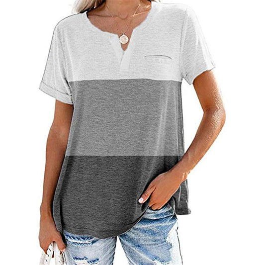 Spring and Summer  New Women Clothing   V-neck Combination of