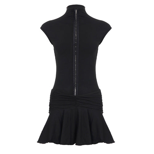 Sleeveless Tennis Dress Sexy Slim Fit Breathable Outdoor Casual Solid