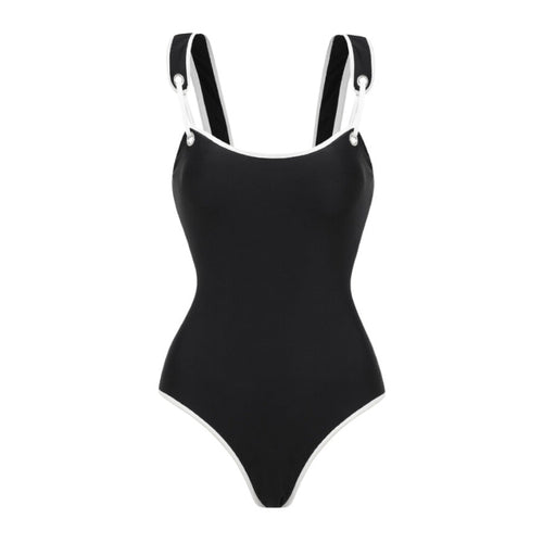 Swimsuit Black High Grade One Piece Swimsuit Women Order Other Solid