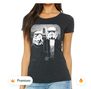 Women's Bella and American Apparel tees(Star Wars American Gothic)
