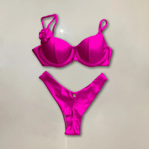 New bright color vacation two piece swimwear