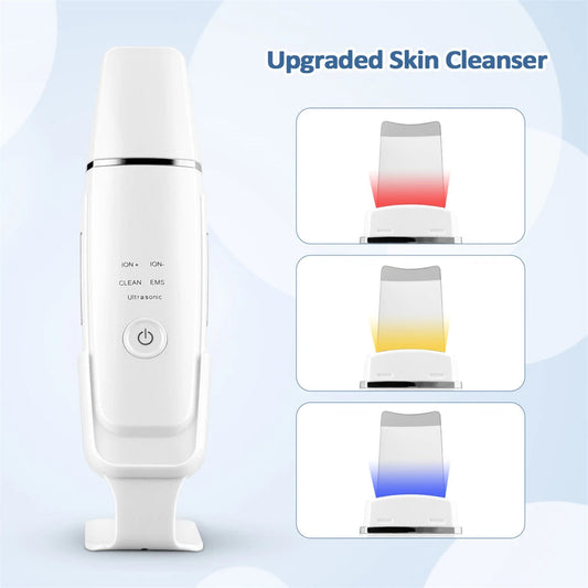 Ultrasonic Skin Scrubber EMS Vibration Ion Acne Pore Blackhead Remover