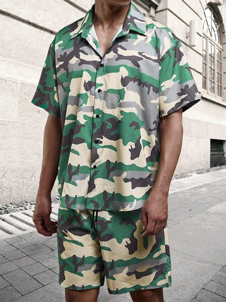 Resort wear Luxury Style Men's Short-sleeved outfit