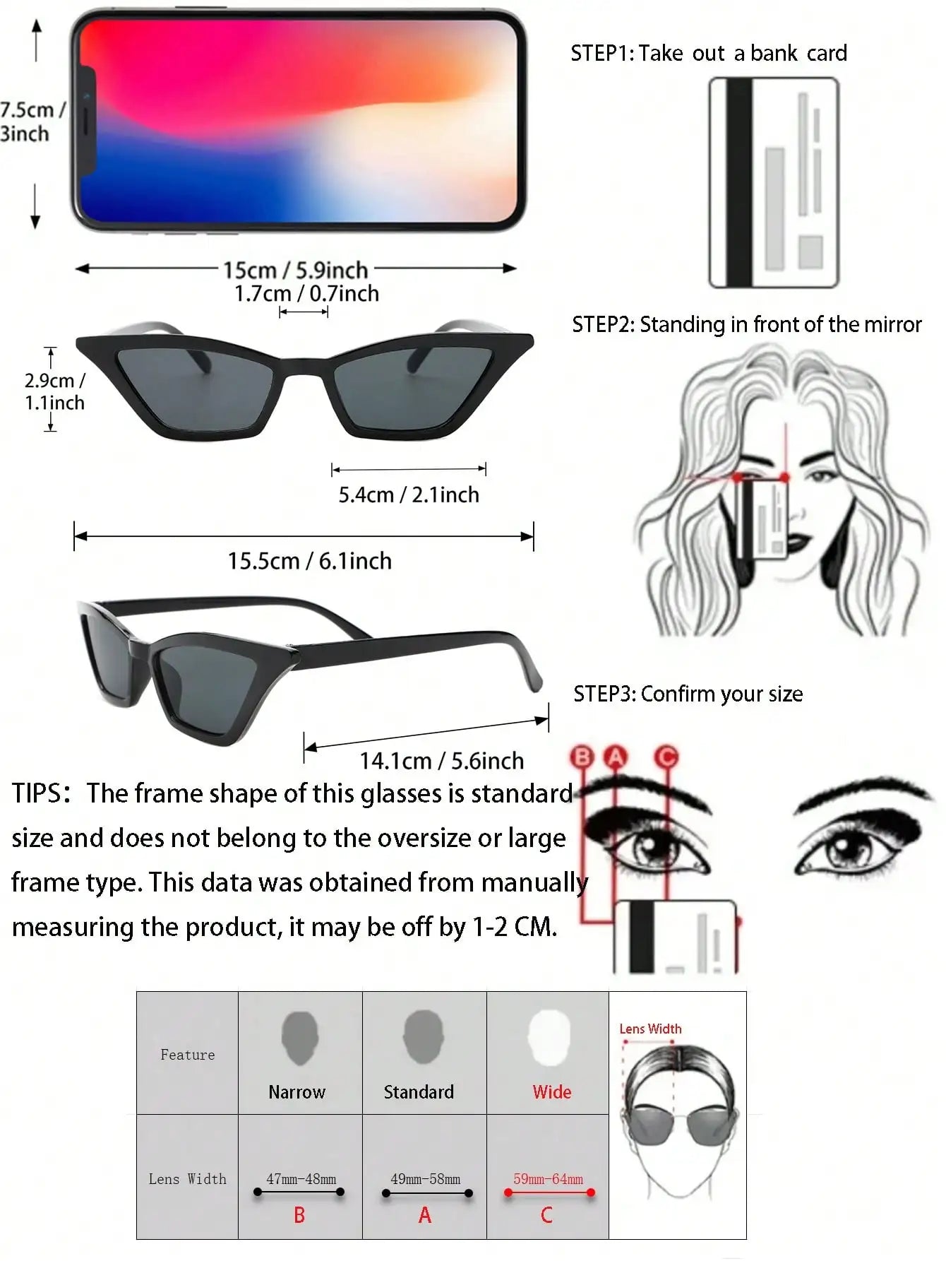 6PCS Unisex Geometric Plastic Frame Boho Sunglasses