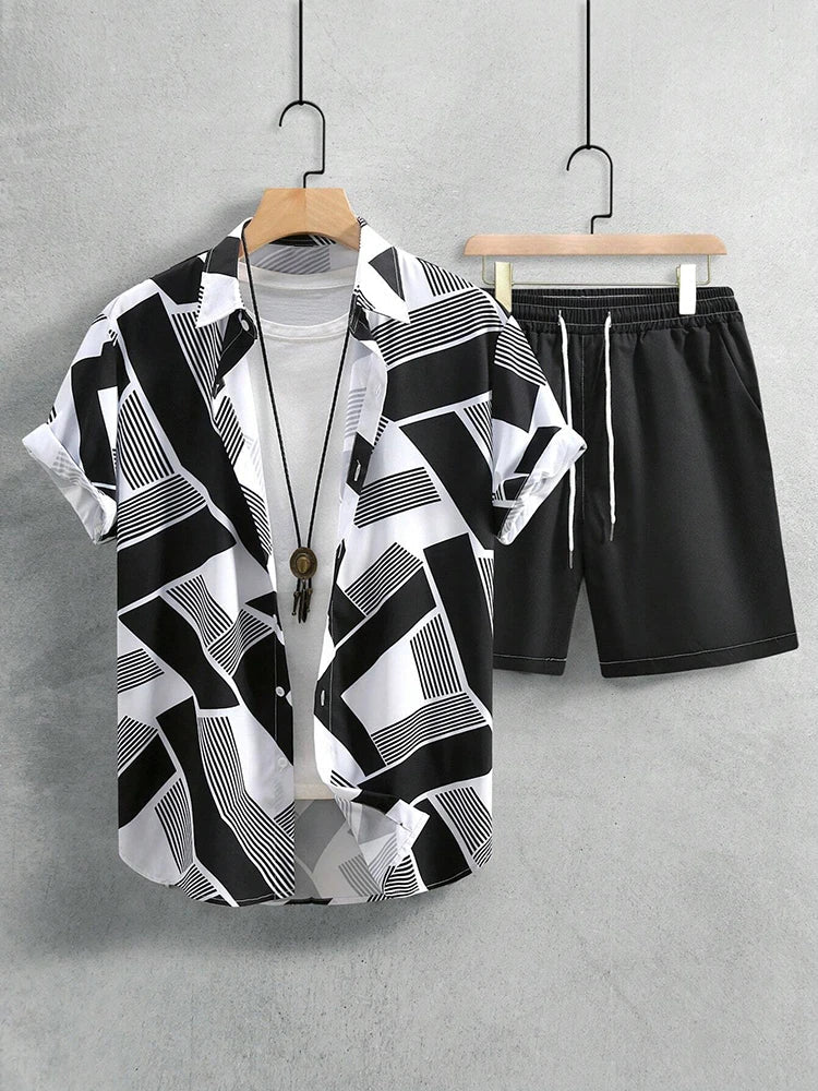 Resort wear Luxury Style Men's Short-sleeved outfit
