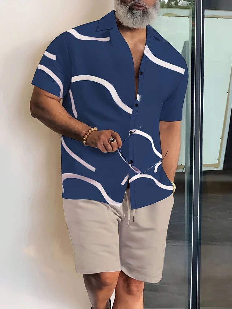 Resort wear Luxury Style Men's Short-sleeved outfit