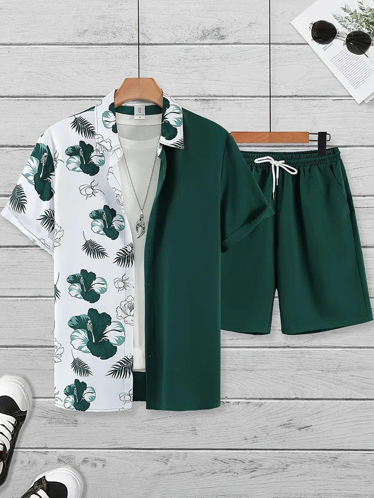 Resort wear Luxury Style Men's Short-sleeved outfit