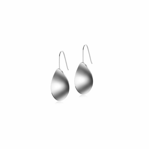 Waved-Sharp Leaf Earrings