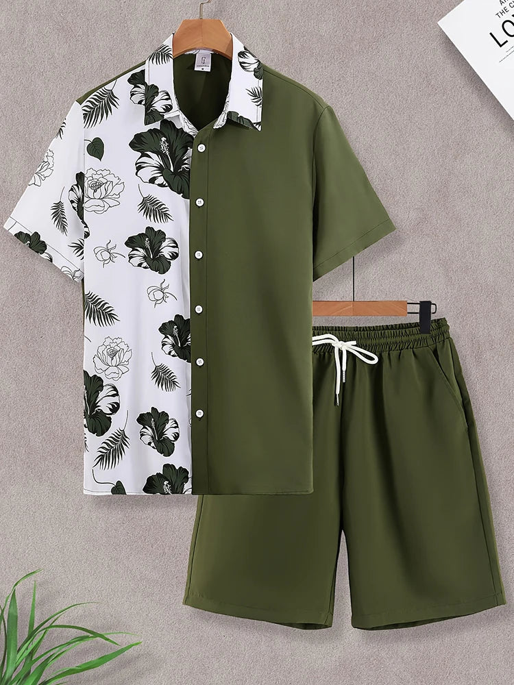 Resort wear Luxury Style Men's Short-sleeved outfit
