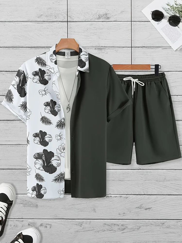 Resort wear Luxury Style Men's Short-sleeved outfit