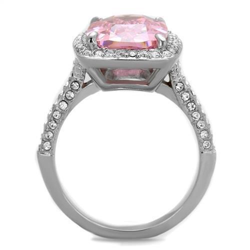 TK2027 - High polished (no plating) Stainless Steel Ring with AAA