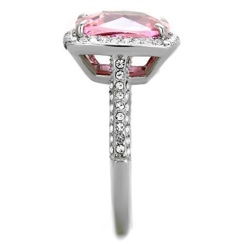 TK2027 - High polished (no plating) Stainless Steel Ring with AAA