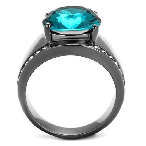 TK2678 - IP Light Black  (IP Gun) Stainless Steel Ring with Top Grade