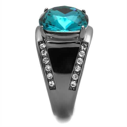 TK2678 - IP Light Black  (IP Gun) Stainless Steel Ring with Top Grade