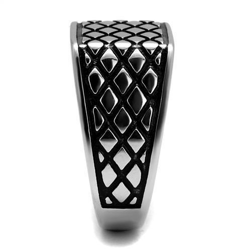 TK3009 - High polished (no plating) Stainless Steel Ring with Epoxy