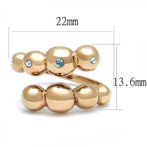 TK3131 - IP Rose Gold(Ion Plating) Stainless Steel Ring with Top Grade
