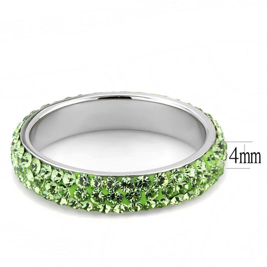 TK3537 - High polished (no plating) Stainless Steel Ring with Top
