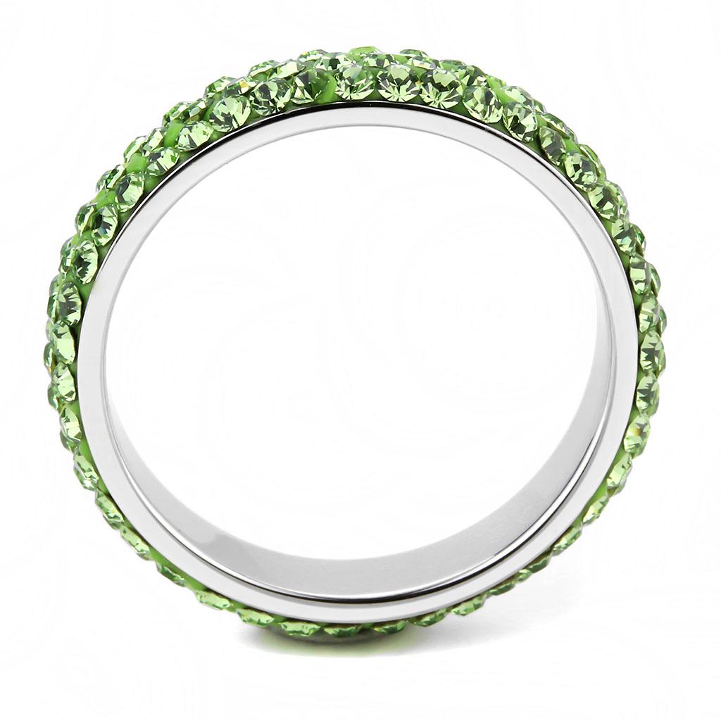 TK3537 - High polished (no plating) Stainless Steel Ring with Top