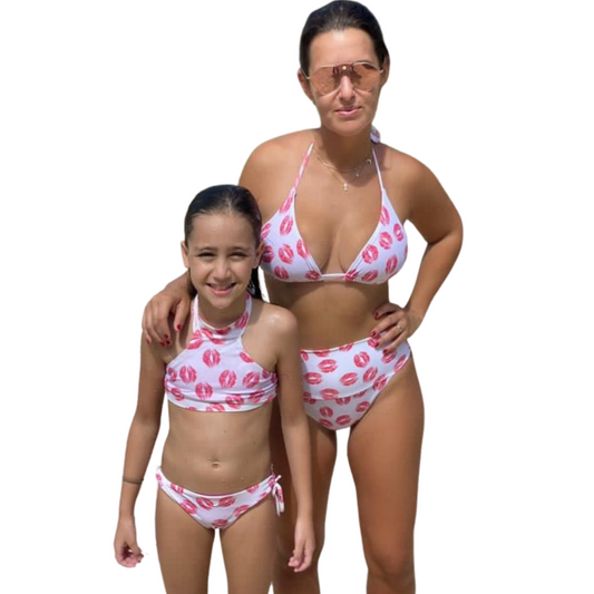 Red Kisses - Adult Women Bikini BOTTOM
