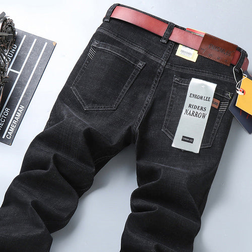 Men's Pants Straight Slim Stretch Business Casual Korean Style