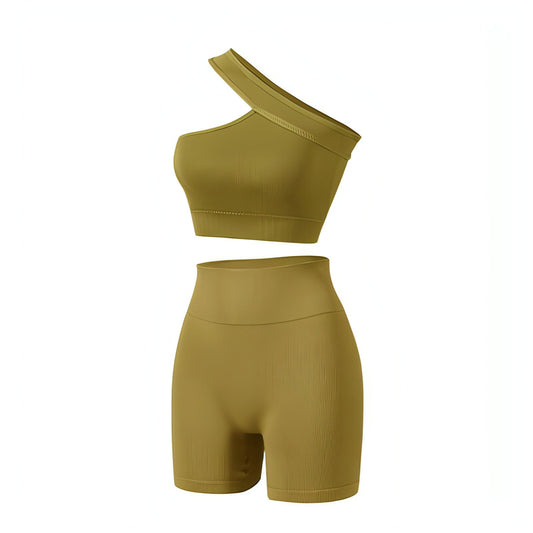 PowerFlex™ Sports Fitness Shockproof Off-shoulder Suit Set