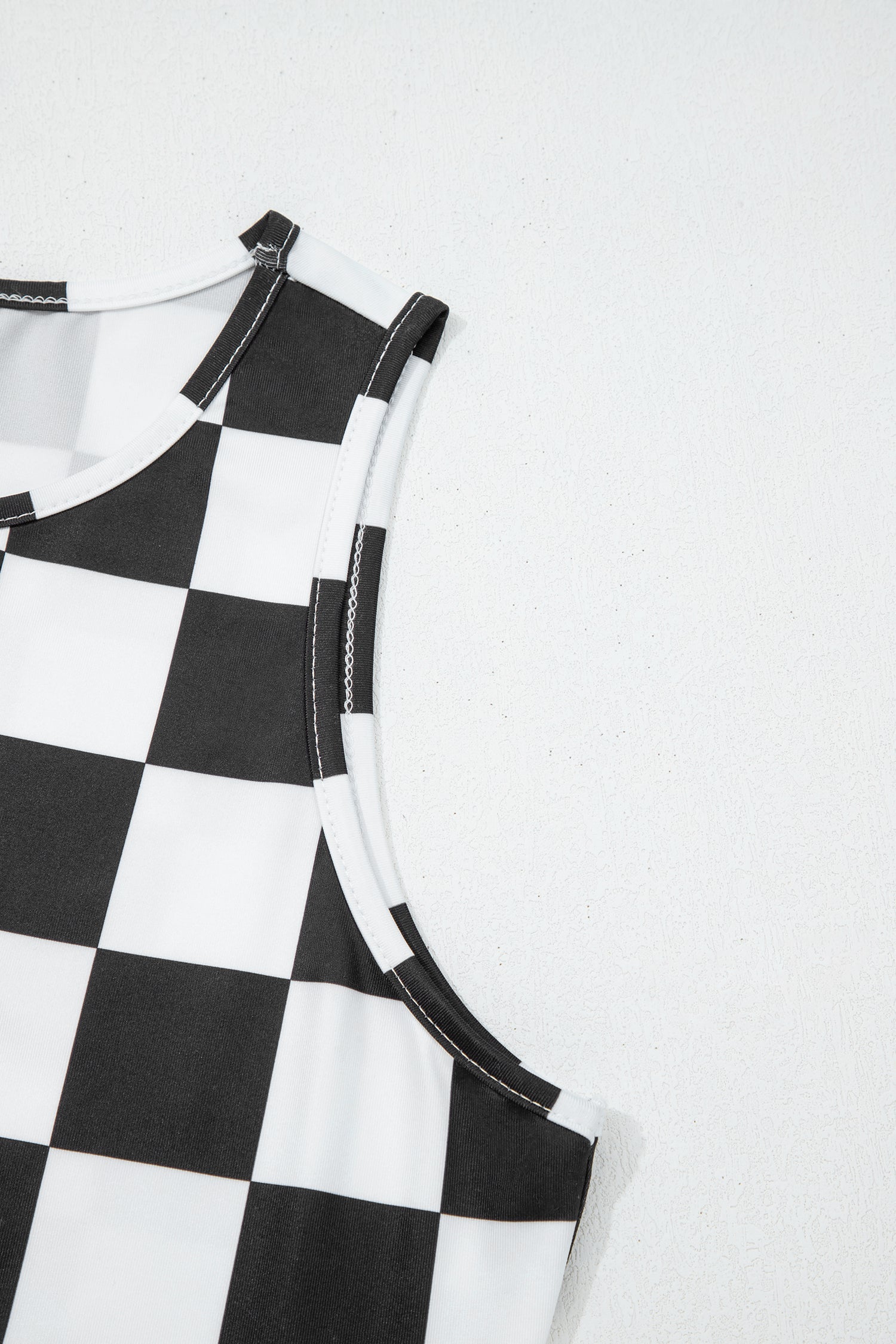 Checker Sleeveless Tank Top