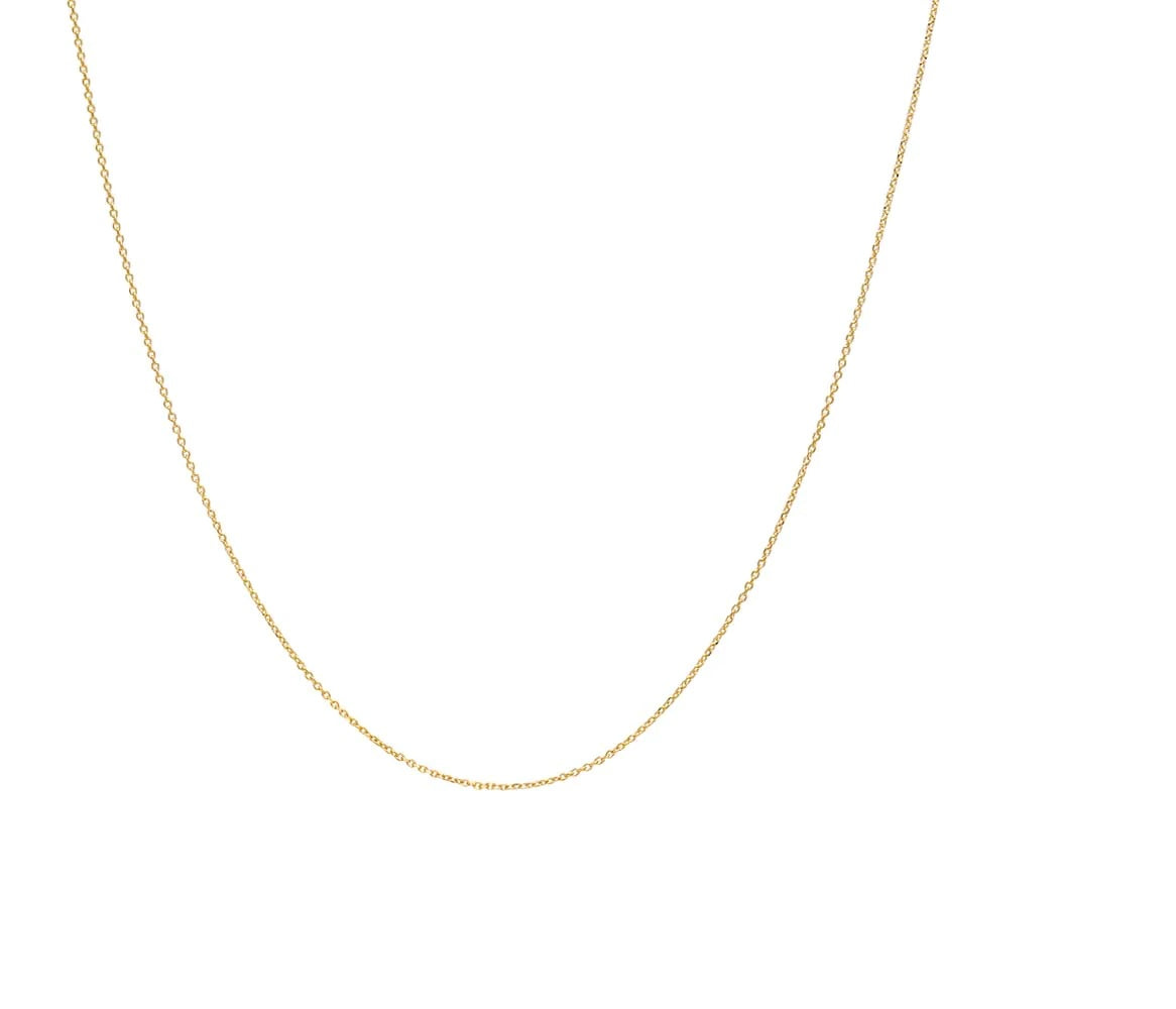 14K Gold Thin Baby Cable 18