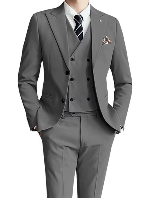 Ceremonté™ – Slim Fit Three-Piece Wedding Suit