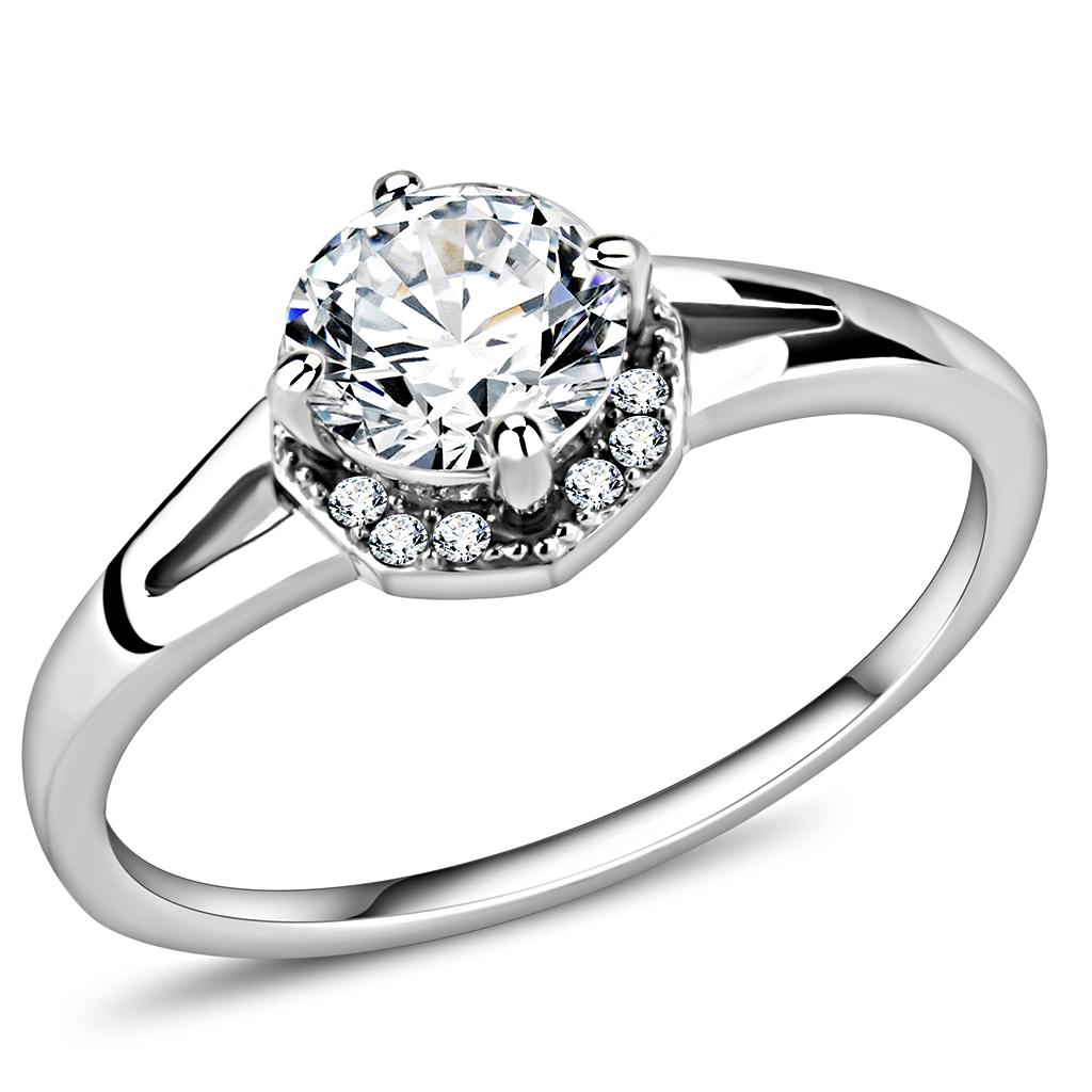 DA150 - High polished (no plating) Stainless Steel Ring with AAA Grade