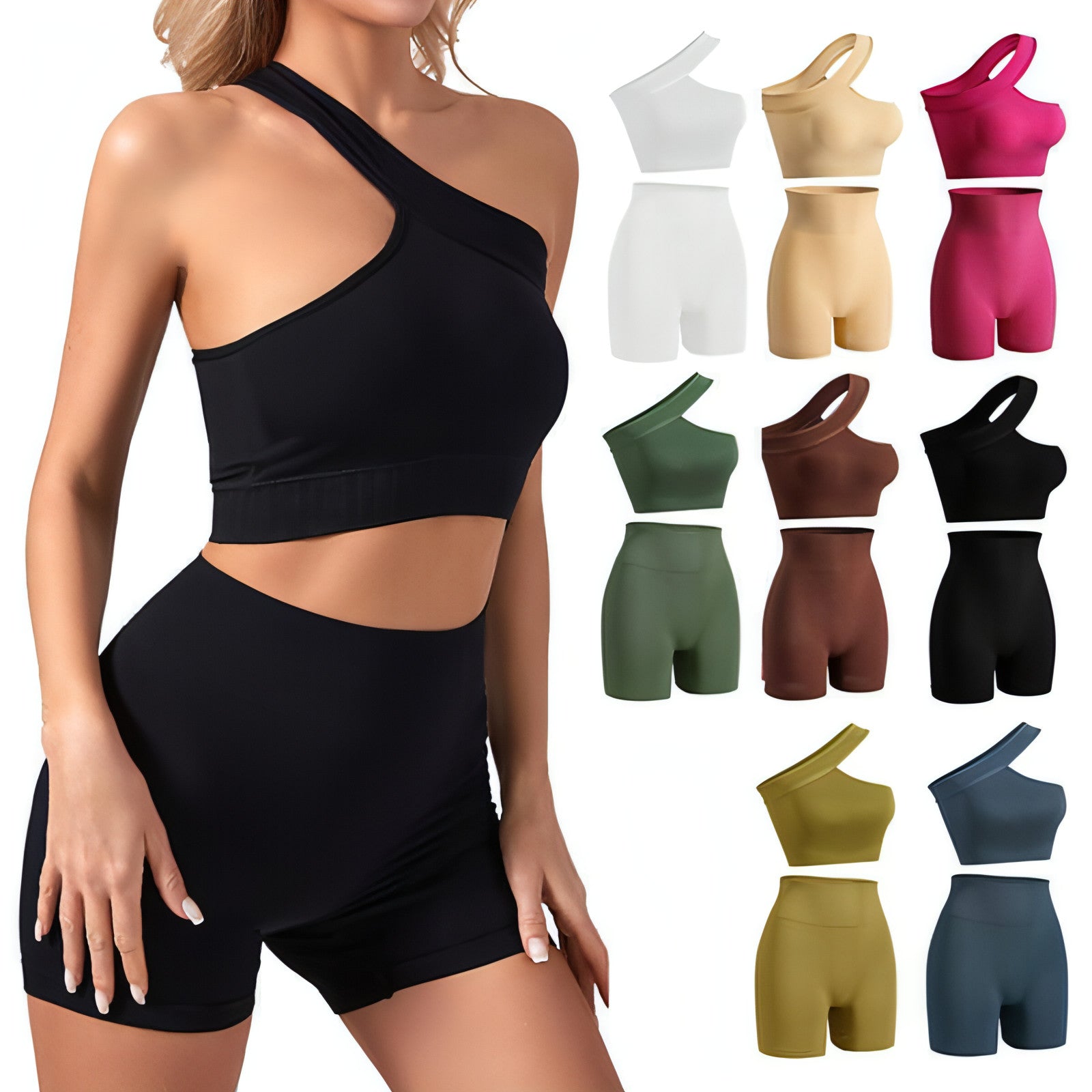 PowerFlex™ Sports Fitness Shockproof Off-shoulder Suit Set