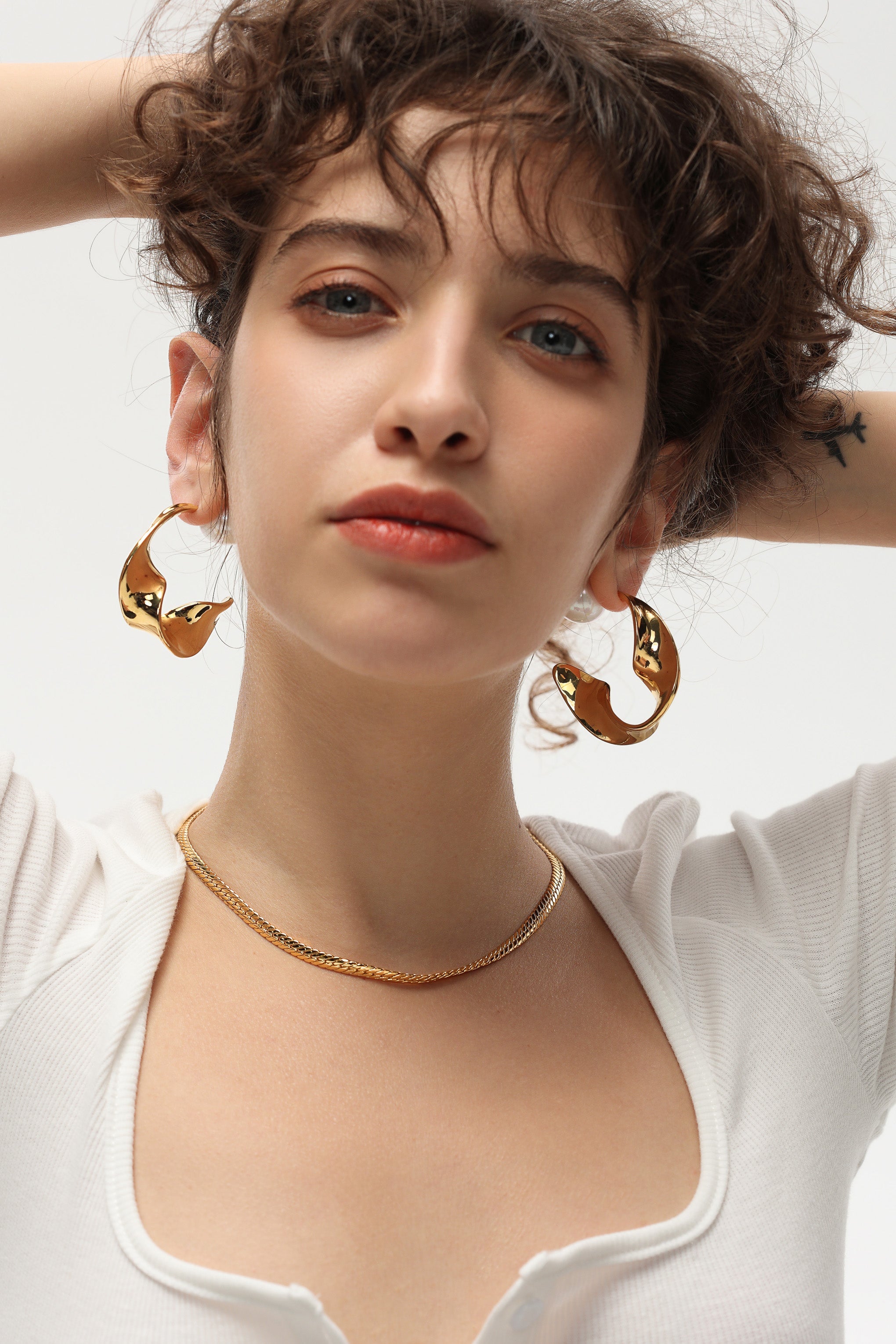 Gold Classic Herringbone Necklace