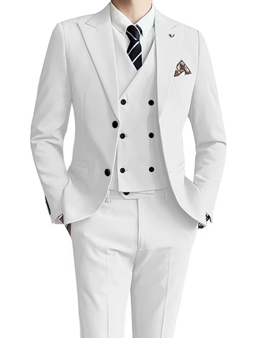 Ceremonté™ – Slim Fit Three-Piece Wedding Suit