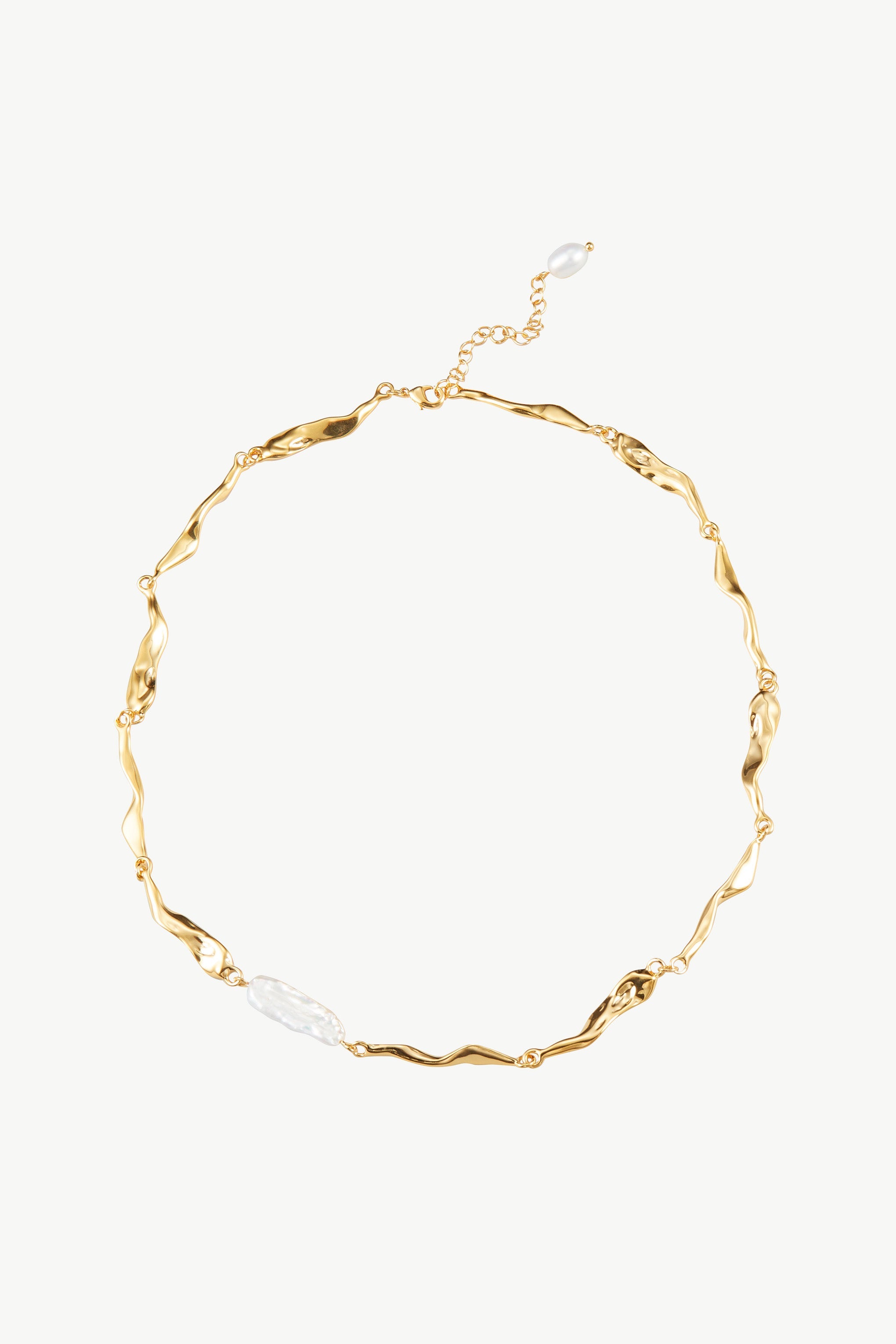 Molten Baroque Pearl Necklace