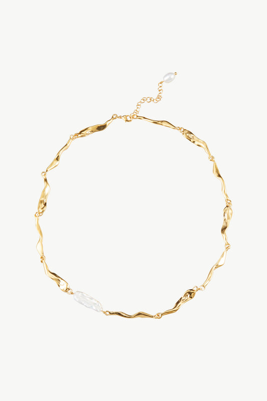 Molten Baroque Pearl Necklace