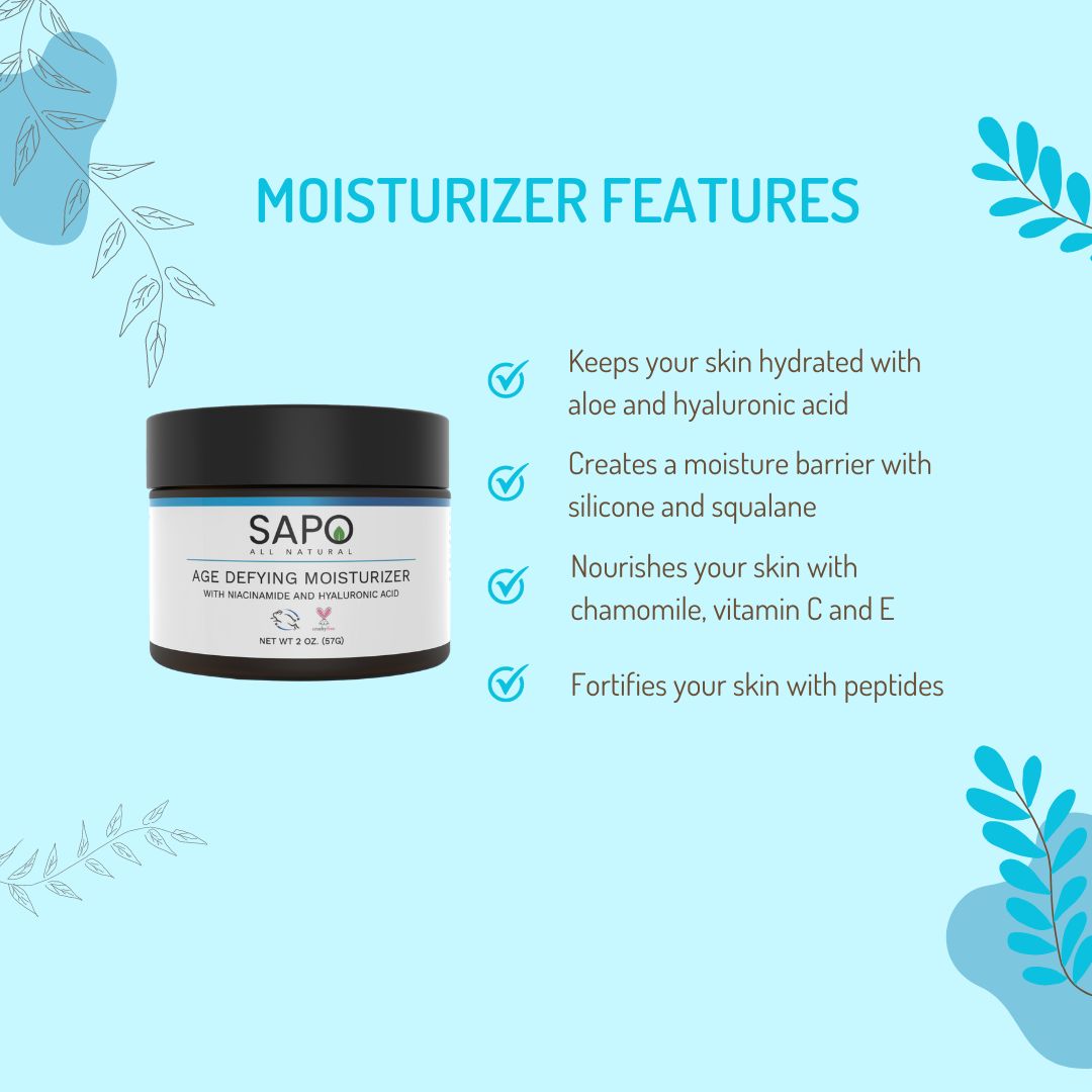 Sapo Daily Moisturizer – Lightweight Face Cream with Niacinamide,