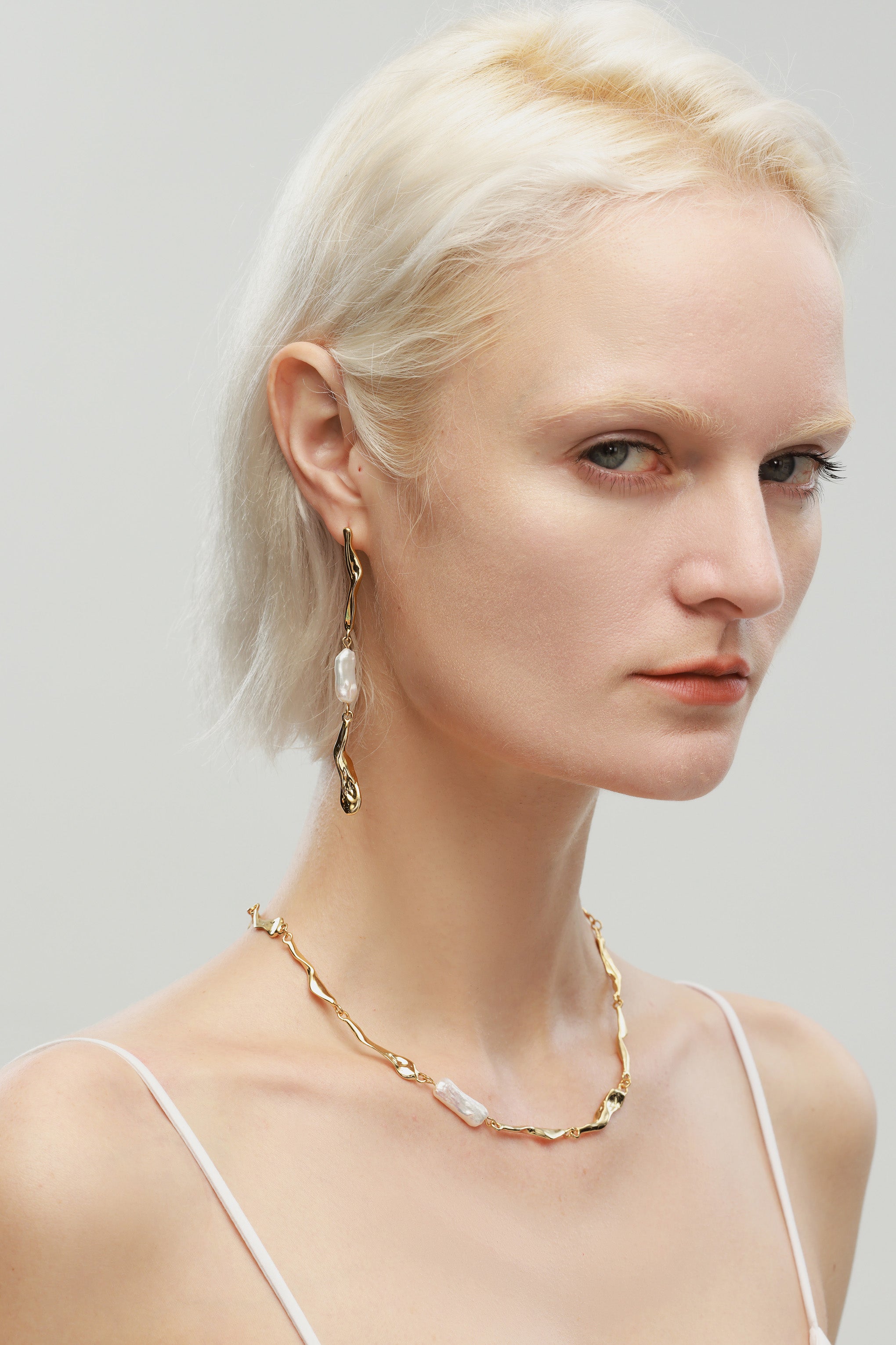 Molten Baroque Pearl Necklace